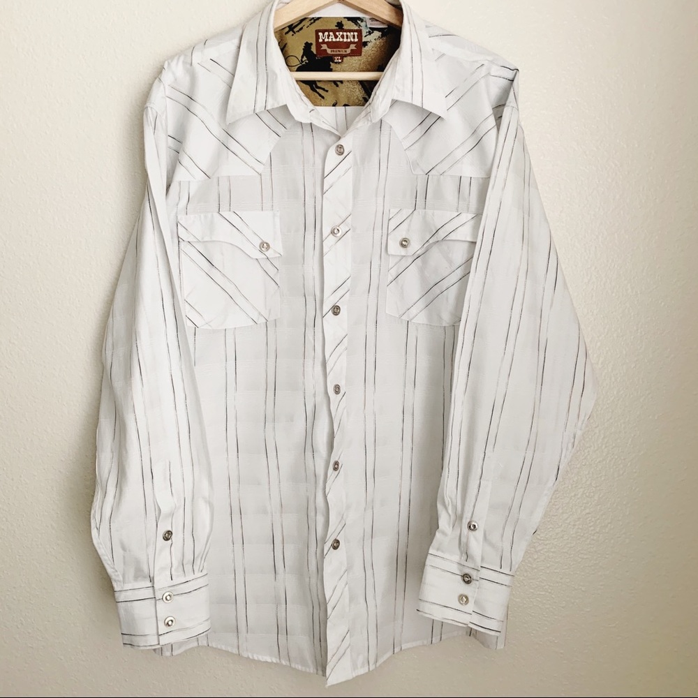 Maxini Premium Western Style Snap Button Shirt XL